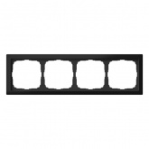 Рамка Systeme Electric ArtGallery Pure 4 поста матовое органическое стекло, черный