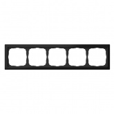 Рамка Systeme Electric ArtGallery Pure 5 постов матовое органическое стекло, черный