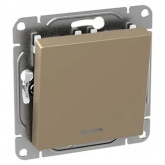 Механизм выключателя 1-клавишного EKF с подсветкой 10А Эпика шампань