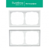 Рамка Systeme Electric ArtGallery 2 поста белая