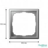 Рамка Systeme Electric ArtGallery 1 пост алюминий