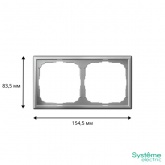 Рамка Systeme Electric ArtGallery 2 поста алюминий