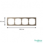 Рамка Systeme Electric ArtGallery 4 поста шампань