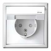 Розетка SE ArtGallery 2P+E 16А быстрозажимные клеммы шторки крышка IP44 белая