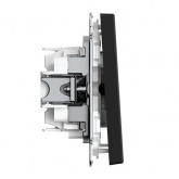 Одноклавишный переключатель SE ArtGallery 10А IP44 быстрозажимные клеммы карбон