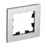 Рамка SE AtlasDesign Nature 1 пост, металл серебро