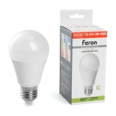 Лампа светодиодная низковольтная Feron LB-194 A60 15W 4000K 12-48V E27 1350Lm матовая