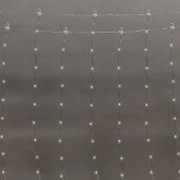 Гирлянда светодиодная дождь из росы 3х3м белое свечение USB, пульт управления, крючки крепления IP20