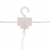 Гирлянда светодиодная дождь из росы 3х3м белое свечение USB, пульт управления, крючки крепления IP20