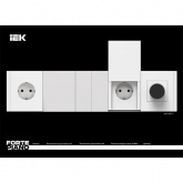 Светорегулятор поворотно-нажимной ИЭК FORTE&PIANO FP254 600Вт белые