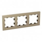Рамка 3-местная EKF Эпика шампань