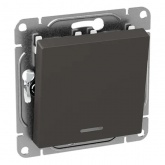 Механизм выключателя 1-клавишного EKF с подсветкой 10А Эпика мокко