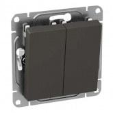 Механизм выключателя 2-клавишного EKF 10А Эпика мокко