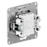 Механизм выключателя 2-клавишного EKF с подсветкой 10А Эпика мокко