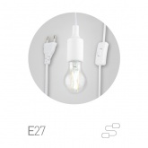 Светильник для растений ЭРА FITO-Holder E27 1.5 м с проводом и выключателем для фитоламп