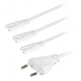 Разветвитель сетевой для FITO светильников ЭРА 3х IEC C7 2pin 2m+timer на 3 точки с таймером 4/8/12h