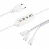 Разветвитель сетевой для FITO светильников ЭРА 3х IEC C7 2pin 2m+timer на 3 точки с таймером 4/8/12h