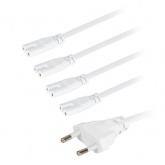 Разветвитель сетевой для FITO светильников ЭРА 4х IEC C7 2pin 2m+timer на 4 точки с таймером 4/8/12h