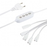 Разветвитель сетевой для FITO светильников ЭРА 5х IEC C7 2pin 2m+timer на 5 точек с таймером 4/8/12h