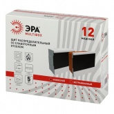 Шкаф мультимедийный комбинированный навесной ЭРА MultiBox bs-12s 12 модулей пластиковый IP41