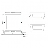 Светильник светодиодный квадратный ЭРА LED 2-6-4K 6W 4000K 220V (5055398672785)