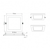 Светильник светодиодный квадратный ЭРА LED 2-12 12W 220V 6500K 5055398685273