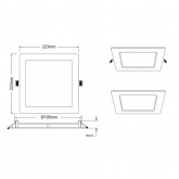 Светильник светодиодный квадратный ЭРА LED 2-18-6K 18W 220V 6500K 5055398685297