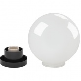 Светильник садово-парковый ЭРА НТУ 02-100-351 шар белый крепится на опору IP44 60W E27 D350mm