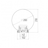 Светильник садово-парковый ЭРА НТУ 02-60-202 шар прозрачный призма D200mm Е27