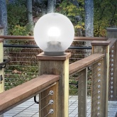 Светильник садово-парковый ЭРА НТУ 02-60-252 шар прозрачный призма D250mm Е27