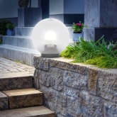 Светильник садово-парковый ЭРА НТУ 02-100-302 шар прозрачный призма D300mm Е27
