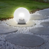 Светильник садово-парковый ЭРА НТУ 02-100-302 шар прозрачный призма D300mm Е27