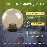 Светильник садово-парковый ЭРА НТУ 01-60-203 шар золотистый D200mm Е27