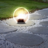 Светильник садово-парковый ЭРА НТУ 02-60-255 шар дымчатый призма D250mm Е27