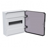 Щит навесной КЭАЗ OptiBox Pro 12-NKR-IP40 12 модулей прозрачная черная дверца IP40 (электрический шкаф)