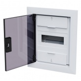 Щит встраиваемый КЭАЗ OptiBox Pro 8-VKR-IP40 8 модулей прозрачная черная дверца IP40