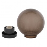 Светильник садово-парковый ЭРА НТУ 02-100-305 шар дымчатый призма D300mm Е27