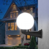 Светильник садово-парковый ЭРА НБУ 01-60-201 шар опал с настенным крепежом D200mm Е27