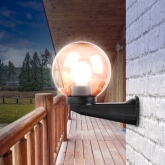 Светильник садово-парковый ЭРА НБУ 01-60-255 шар дымчатый с настенным крепежом D250mm Е27