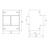 Многофункциональное измерительное устройство DKC МРМ RS-485 LCD дисплей трёхфазный на DIN-рейку