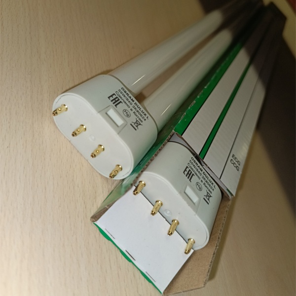 Компактная энергосберегающая лампа КЛЛ мощностью 55 Вт с цоколем 2G11 для ЭПРА или ЭмПРА