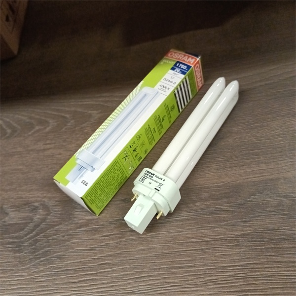 Компактная энергосберегающая лампа КЛЛ мощностью 26 Вт с цоколем G24d-3 для электромагнитных ПРА (ЭмПРА)