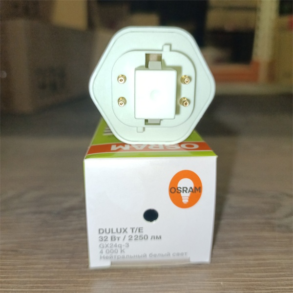 Компактная энергосберегающая лампа КЛЛ мощностью 32 Вт с цоколем GX24q-3 для электронных ПРА (ЭПРА)