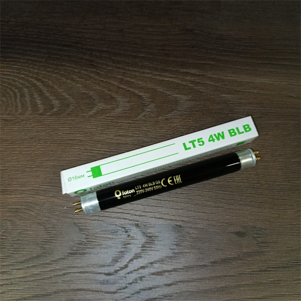 Ультрафиолетовая лампа Фотон T5 мощностью 4 Ватт с цоколем G5