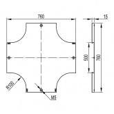 Крышка DKC DPX на ответвитель крестообразный основание 500 с крепежными элементами