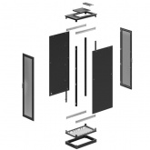 Напольный шкаф DKC IT-STI 24U 600х800 передняя дверь стекло,задняя дверь глухая серый