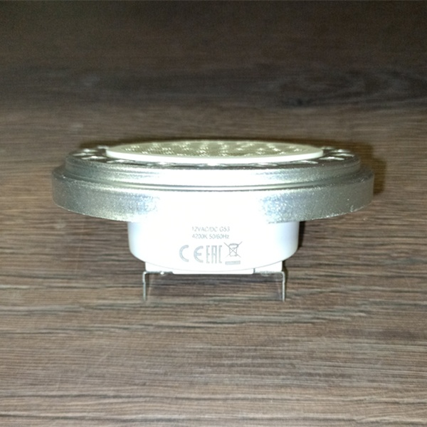 Энергосберегающая LED лампочка, акцентного освещения, мощностью 18 Ватт, с цоколем GU53 на 12 Вольт белого света.