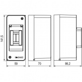 Щиток настенный DKC FRAME 2 модуля без дверцы IP40 белый