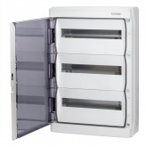 Щиток настенный DKC RAM base (3х18) на 54 модуля прозрачная дверь клеммный блок 63А серый IP65