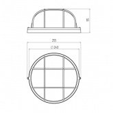 Светильник ЖКХ ЭРА НБП 03-100-002 с решеткой под лампу 100W с цоколем Е27 5056396212928